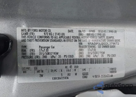 2013 Ford Focus Titanium from USA, damaged, VIN 1FADP3J20DL379672